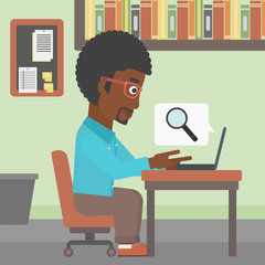 Wall Mural - businessman working on his laptop.