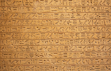 hieroglyphs on the wall