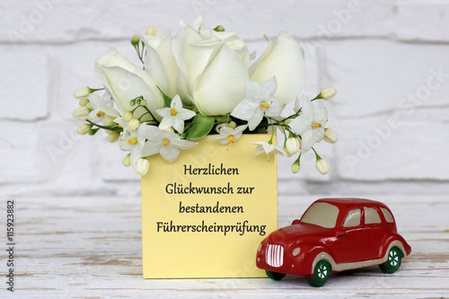 Gluckwunsch Zum Fuhrerschein Stock Foto Adobe Stock