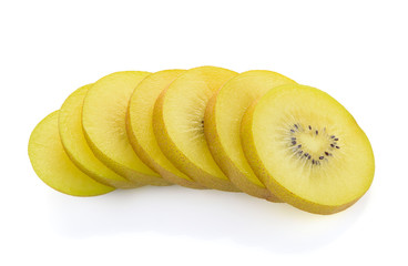 Golden Kiwi fruit isolated on white background