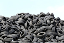 Used Tires At Recycling Yard