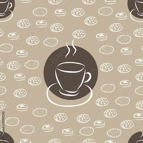 Obraz w ramie Szkic filiżanka kawy