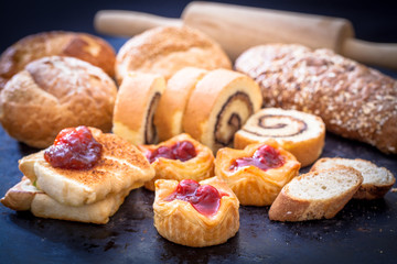 Canvas Print - Cherry pie and bakery