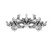 Vector Ornate masquerade mask isolated on white background. Vector illustration