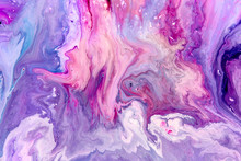 Abstract Purple Paint Background With Marble Pattern