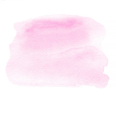 Wall Mural - Pink ink spot,  watercolor stain with watercolour paint stroke.