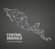 Central America black triangle vector map