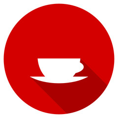 Aufkleber - Flat design red round coffee vector icon