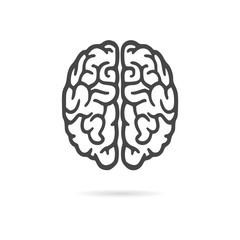 Brain icon, Brain Logo silhouette