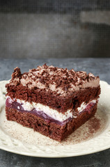 Poster - Chocolate cake with fruit layers