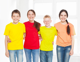 Poster - Happy group children in school