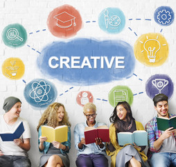 Wall Mural - Creative Think Big Brainstorming Graphic Concept