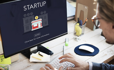 Canvas Print - Startup New Business Strategy Invest Concept