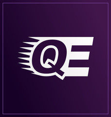 QE Two letter composition for initial, logo or signature