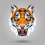 Fototapeta  - geometric tiger head