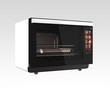Electric oven with touch screen. 3D rendering image with clipping path.