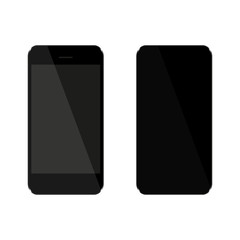 Wall Mural - seth black phone that consists of front and rear parts of the phone