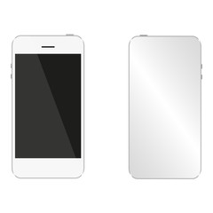 Wall Mural - set which consists of the rear and front portions of white phone