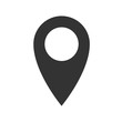 Location icon. Simple flat logo of location sign on white background. Vector illustration.
