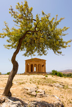 Valley Of Temples, Agrigento Sicily In Italy.