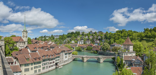Fototapete - Panorama of Bern, Switzerland.