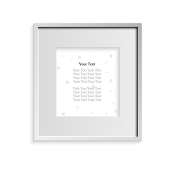 Wall Mural - frame for photos of gray on a white background
