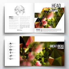 Wall Mural - set of annual report business templates for brochure, magazine, flyer or booklet. colorful polygonal