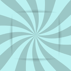 Wall Mural - design elements on background light blue colour ray background in vintage style and shadow