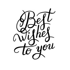 Wall Mural - best wishes hand lettering inscription handwritten quote, callig