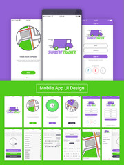 Poster - Shipment Tracker Mobile App UI, UX and GUI.