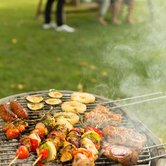 Canvas Print - Grill on summer afternoon