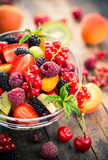 Fresh fruit salad in the bowl 