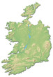 Relief map of Ireland - 3D-Rendering