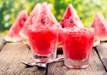 Wall Mural - glasses of watermelon granita