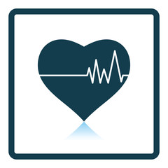 Sticker - Icon of Heart with cardio diagram