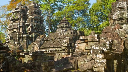 Wall Mural - Video 1920x1080 - Ruins of ancient temples of the 12th century. Cambodia, Angkor