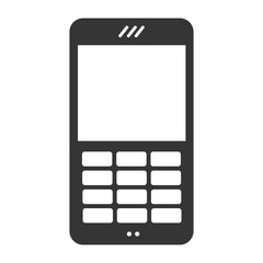 Wall Mural - cellphone phone buttons , isolated flat icon vector illustration