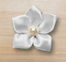 White Textile Decorative Flower