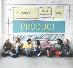 Wall Mural - Product Production Manufacturing Supply Distribution Concept