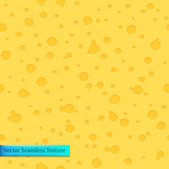 Seamless vector cheese texture in cartoon style. Bright backgrou