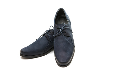 Wall Mural - blue leather men's shoes