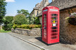Defibrillator in a lovely telephone booth in the english village of Upper Slaughter, Cotswolds