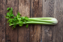 Fresh Celery On Old Background
