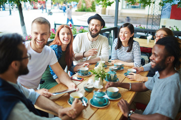 Canvas Print - Tea in cafe