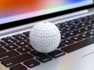 Group translation cubes in the sphere shape