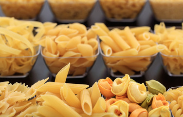 Various shapes of pasta