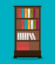Office Bookcase Isolated Icon Design, Vector Illustration  Graphic 
