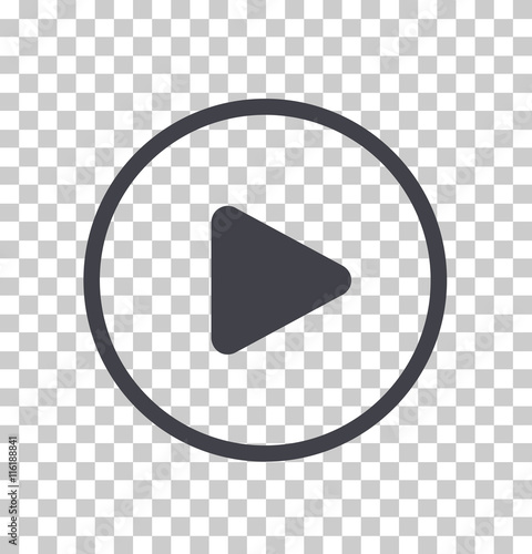 Cuadros en Lienzo Play button icon, Vector