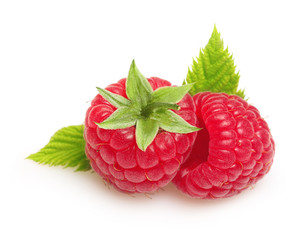 Raspberry ripe berry isolated