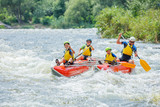 Fototapeta Mapy - Family River Rafting